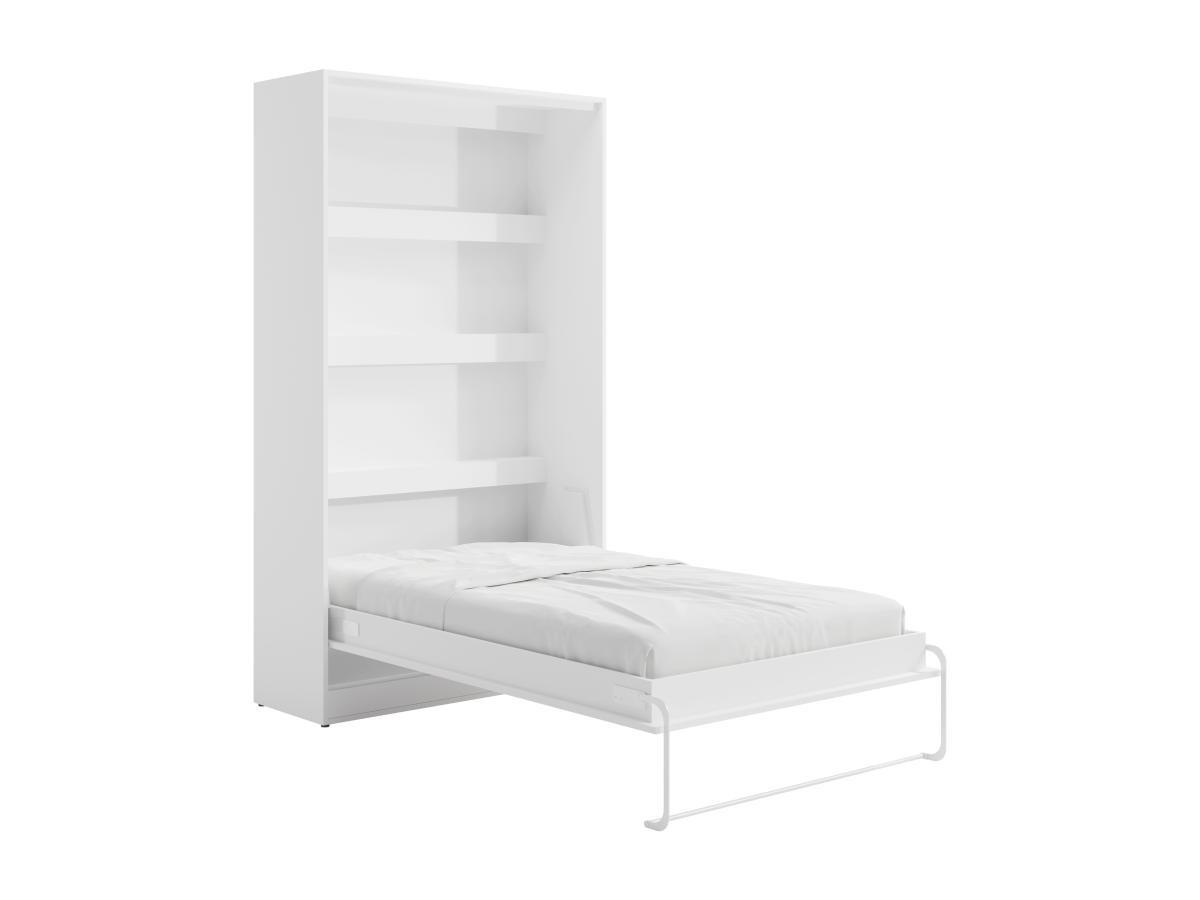 Vente-unique Letto estraibile 120 x 200 cm Apertura verticale manuale Con LED Bianco - RAPILI  