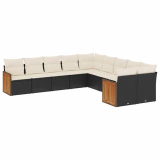 VidaXL Ensemble de canapés de jardin rotin synthétique  