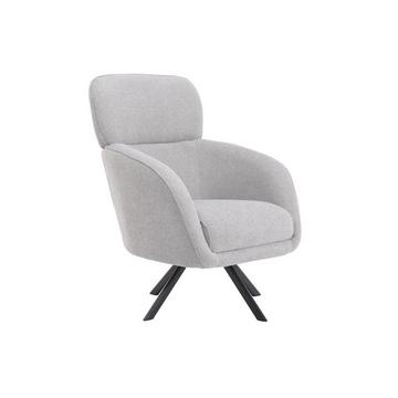 Fauteuil pivotant en tissu chiné gris LACONA de Pascal Morabito