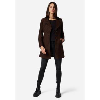 RICANO  Manteau en cuir  Lucy, avec boutons et col réversible 