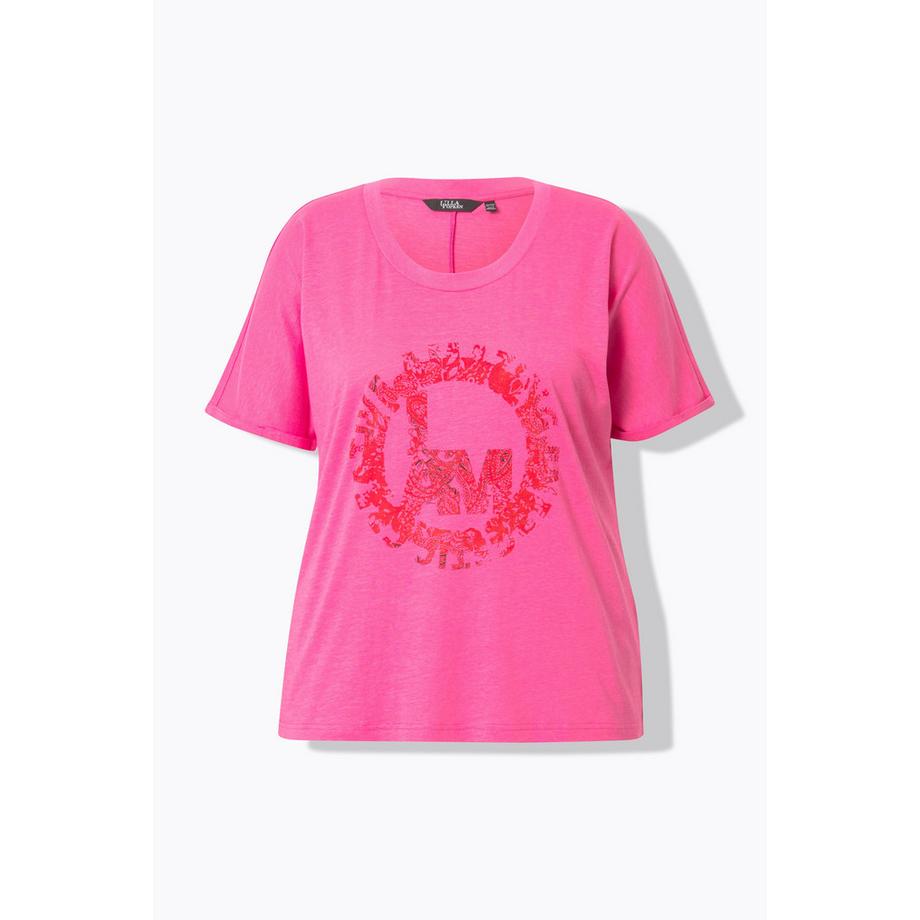 Ulla Popken Oversized Runddruck Halbarm T-Shirt  