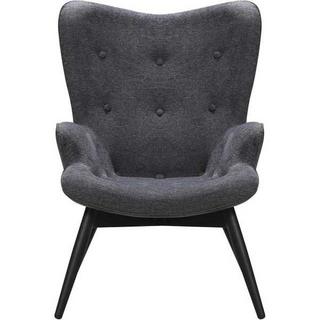 mutoni Fauteuil tissu texturé gris foncé  