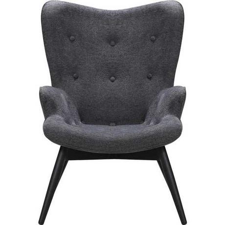 mutoni Fauteuil tissu texturé gris foncé  