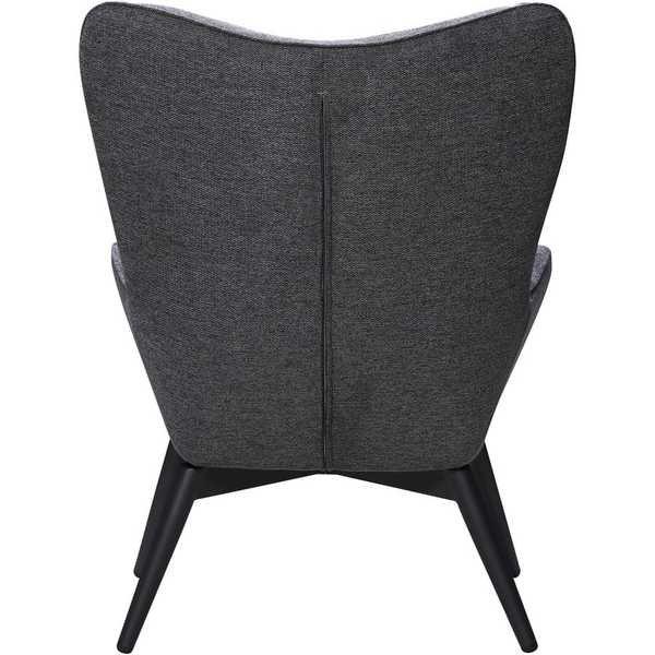 mutoni Fauteuil tissu texturé gris foncé  