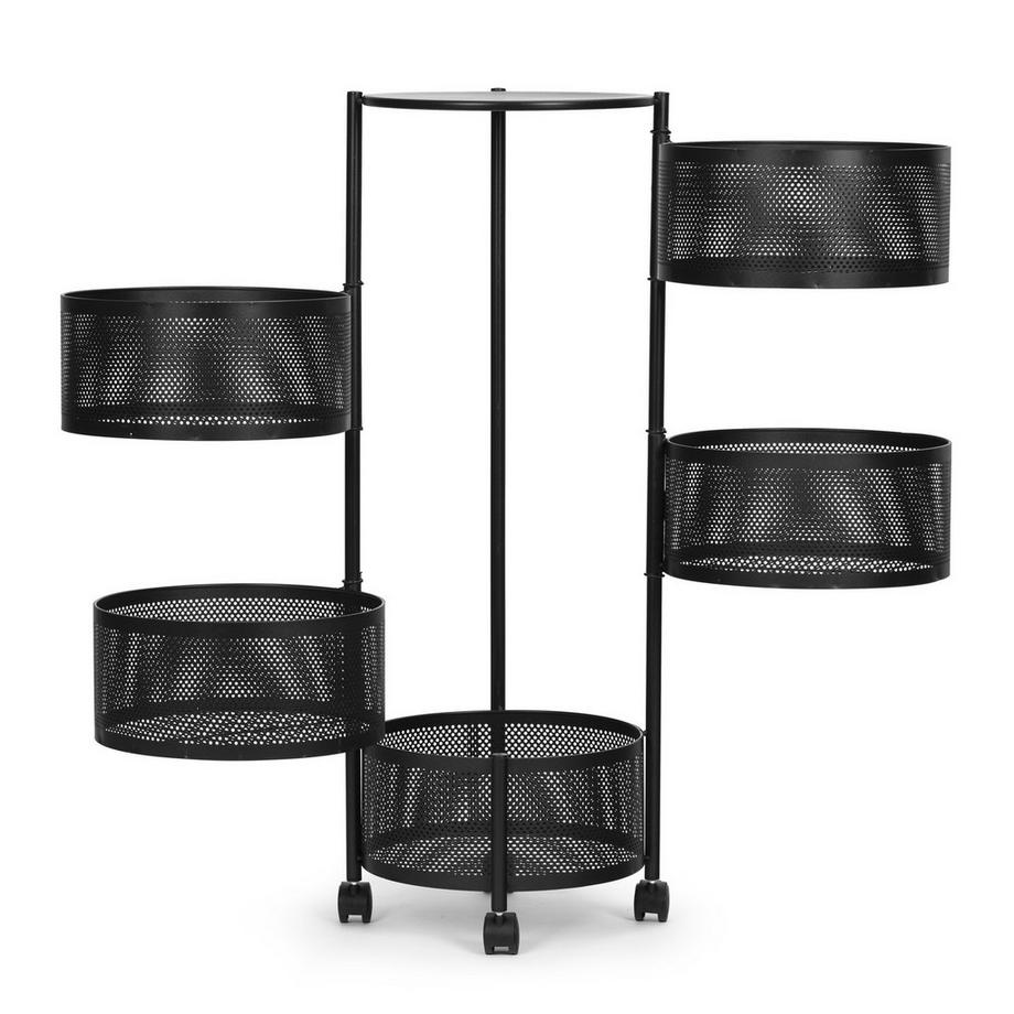 Northio Mensola da cucina con ripiani girevoli, 5 livelli, in metallo ModernHome  