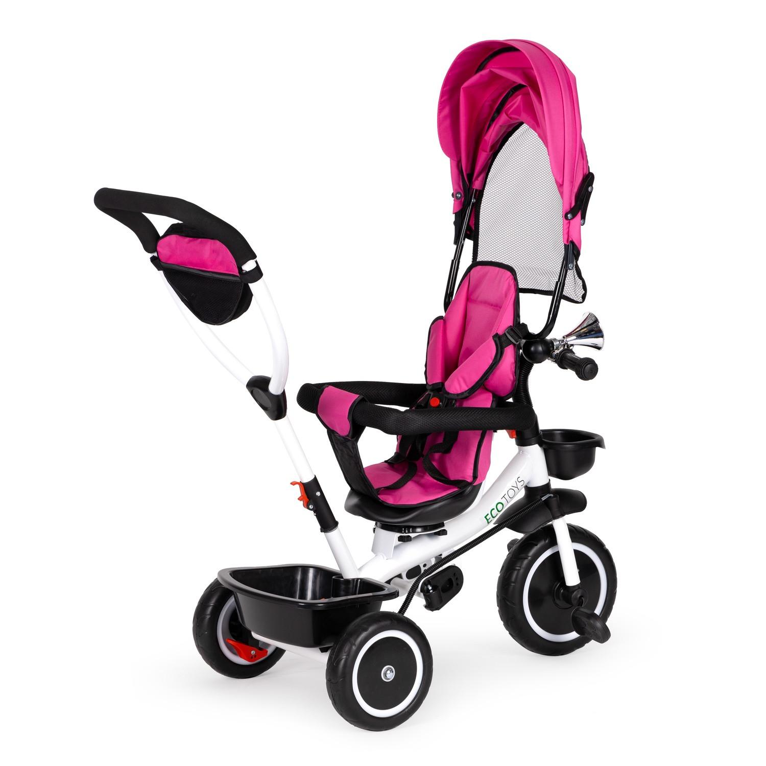Northix  Triciclo con sedile girevole 360' ECOTOYS, rosa 