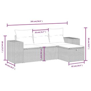 VidaXL Garten sofagarnitur poly-rattan  