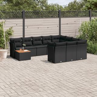 VidaXL set divano da giardino Polirattan  