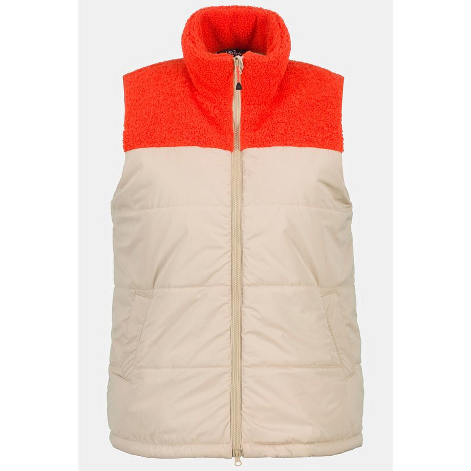 Ulla Popken Steppweste Teddyfleece Stehkragen 2-Wege-Zipper  