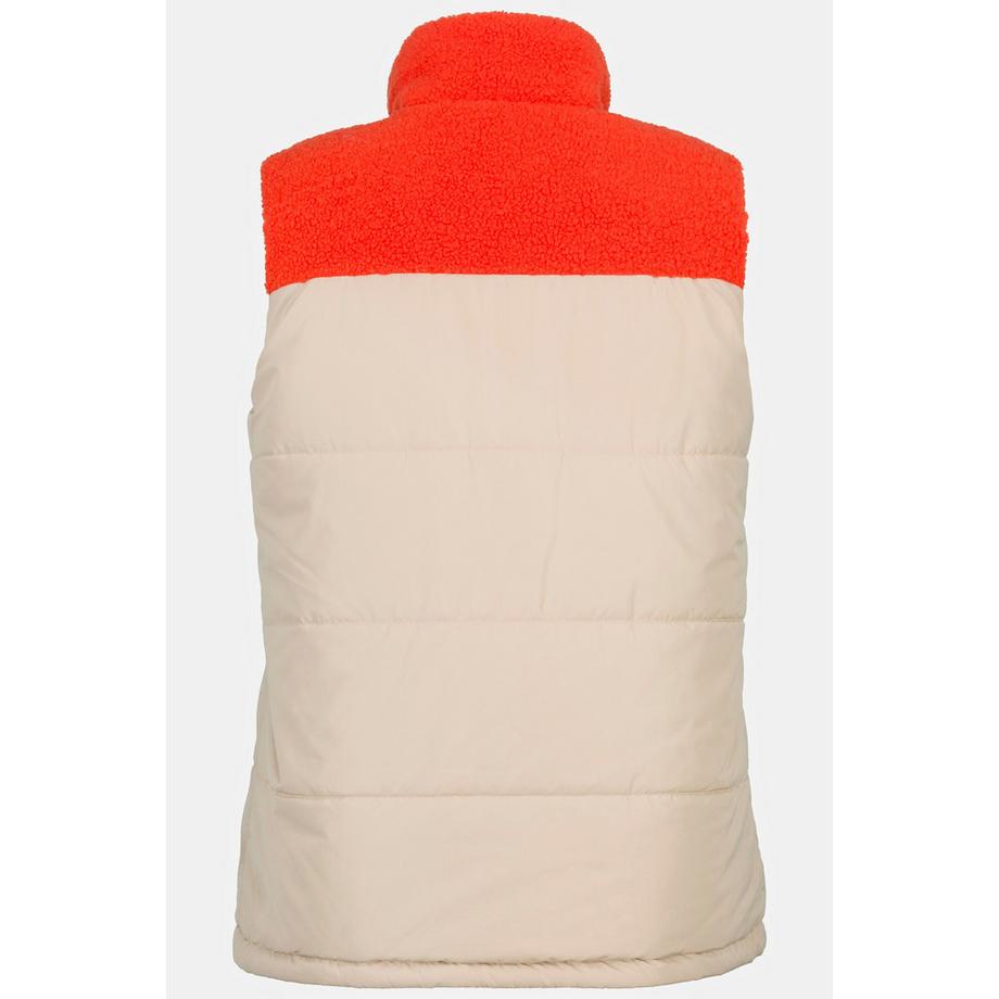 Ulla Popken Steppweste Teddyfleece Stehkragen 2-Wege-Zipper  