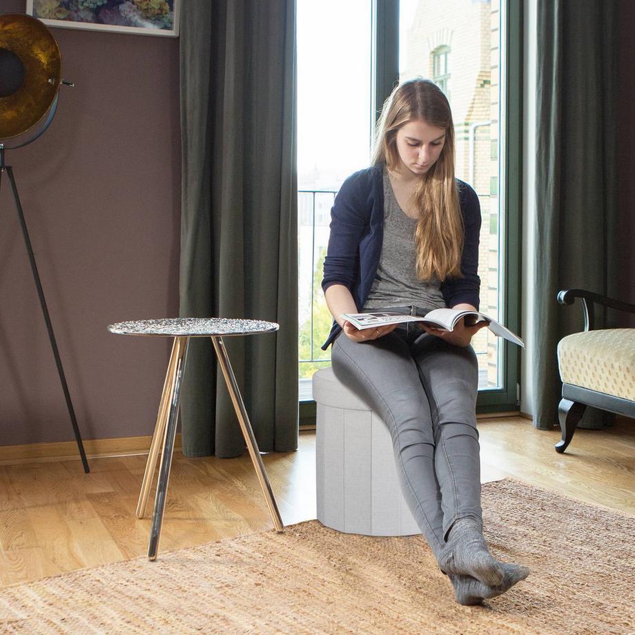 B2X Hocker mit Stauraum Größe M rund  