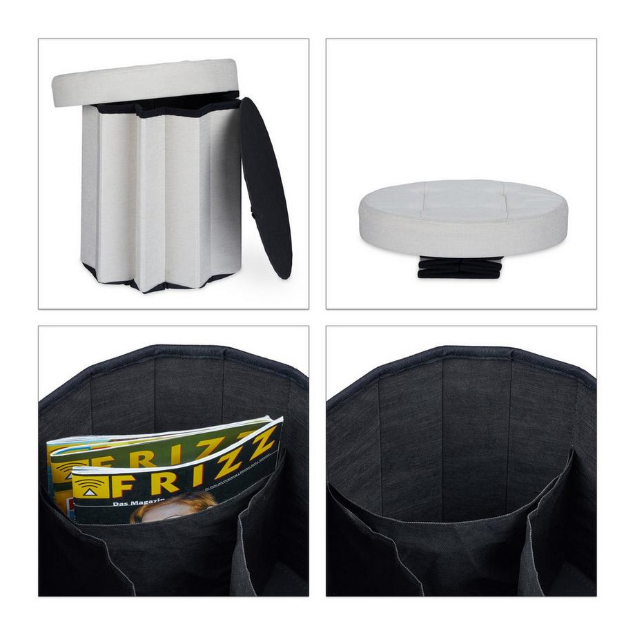 B2X Hocker mit Stauraum Größe M rund  