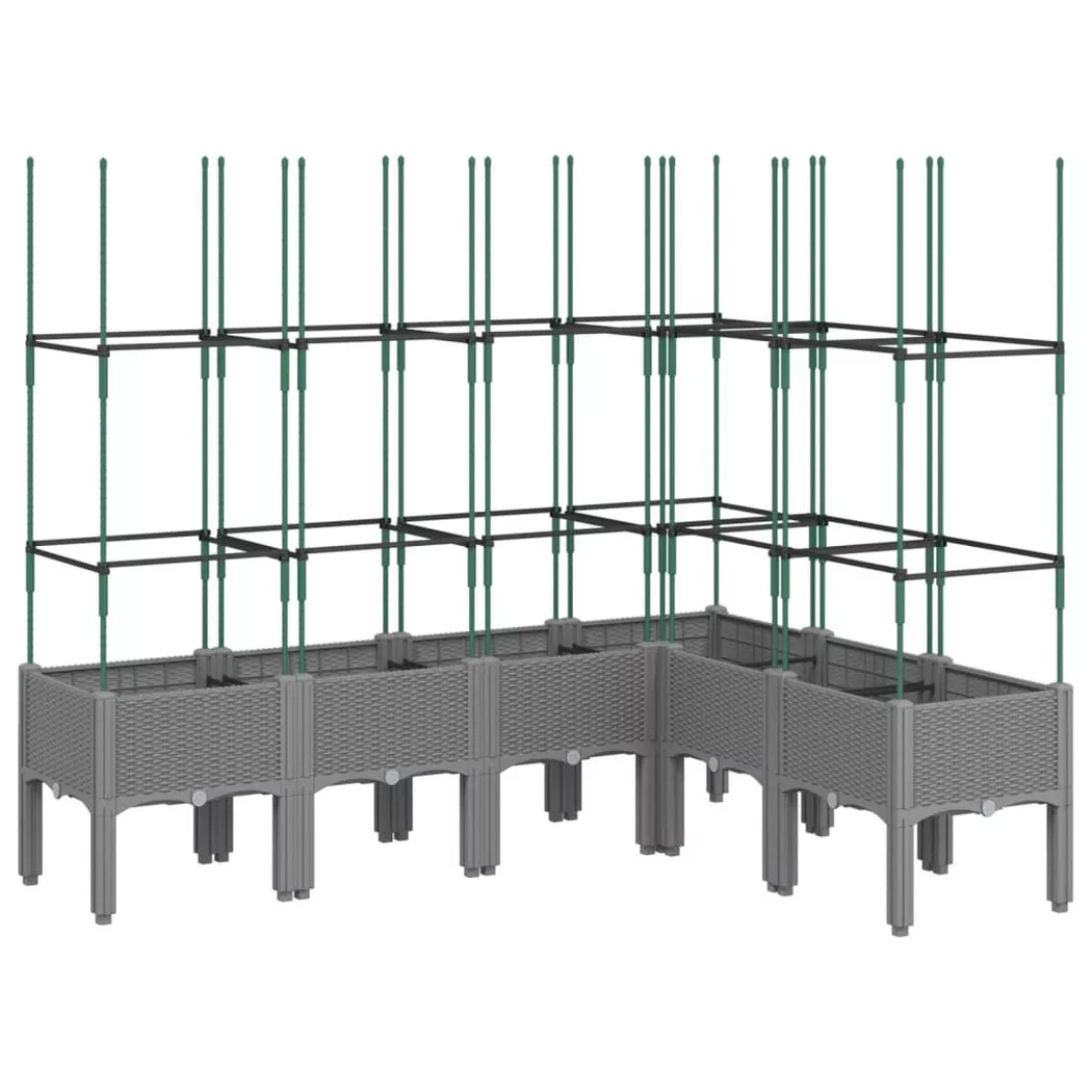 VidaXL - Jardinière polypropylène, One Size, Gris