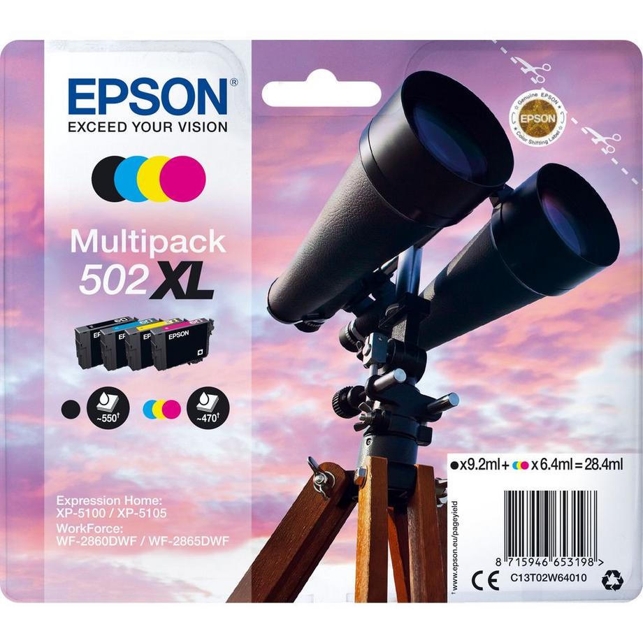 EPSON  EPSON Multipack Tinte 502XL CMYBK T02W640 WF-2860/XP-5100 4-color 