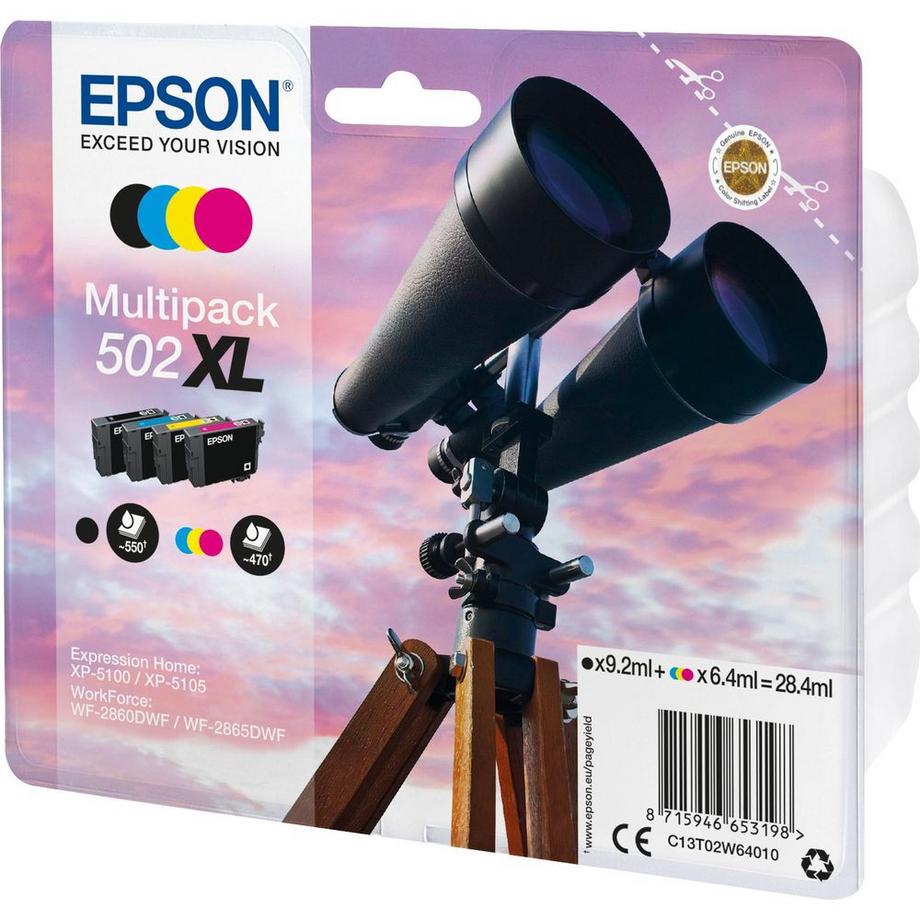 EPSON  EPSON Multipack Tinte 502XL CMYBK T02W640 WF-2860/XP-5100 4-color 