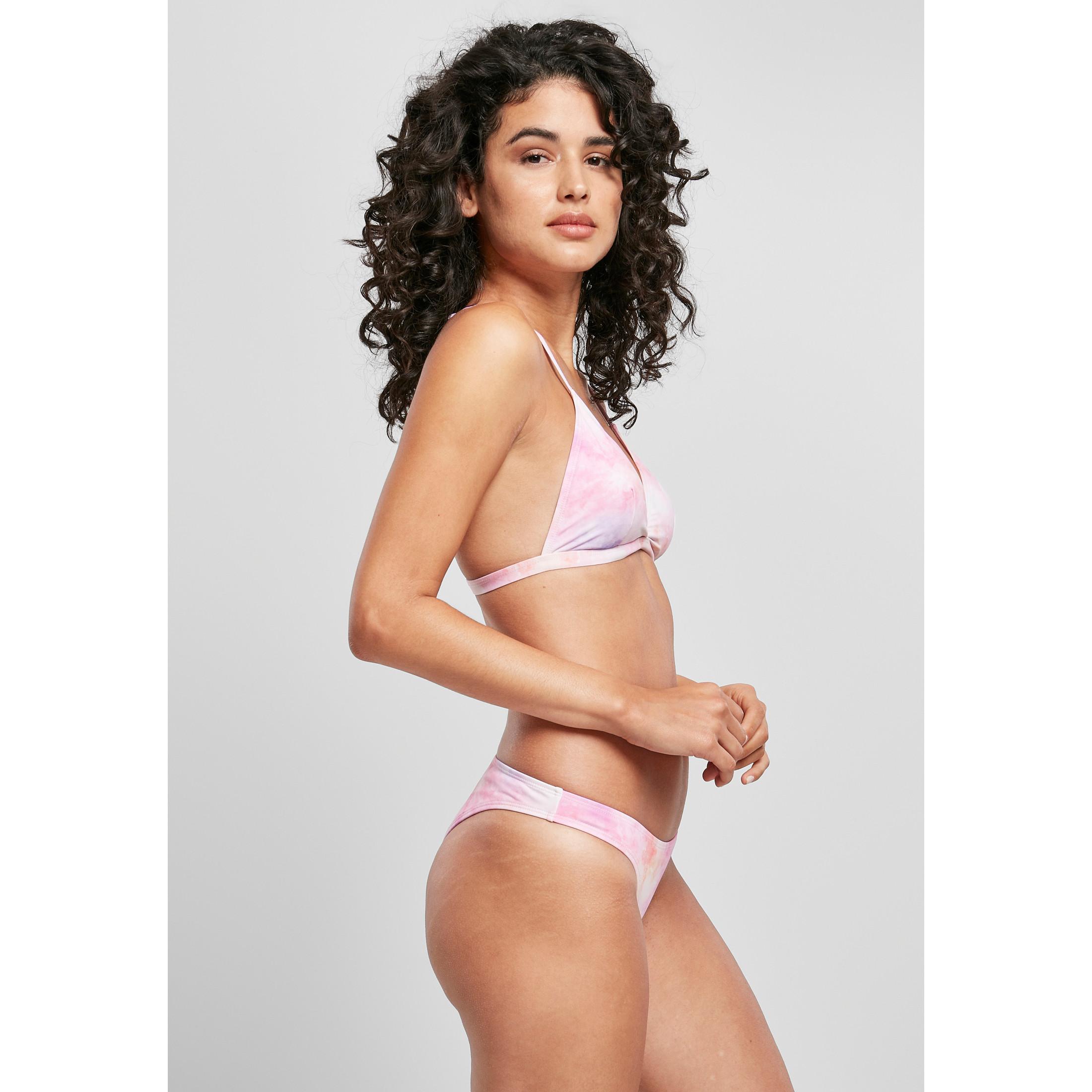 URBAN CLASSICS Tie Dye Triangle Back Bikini  