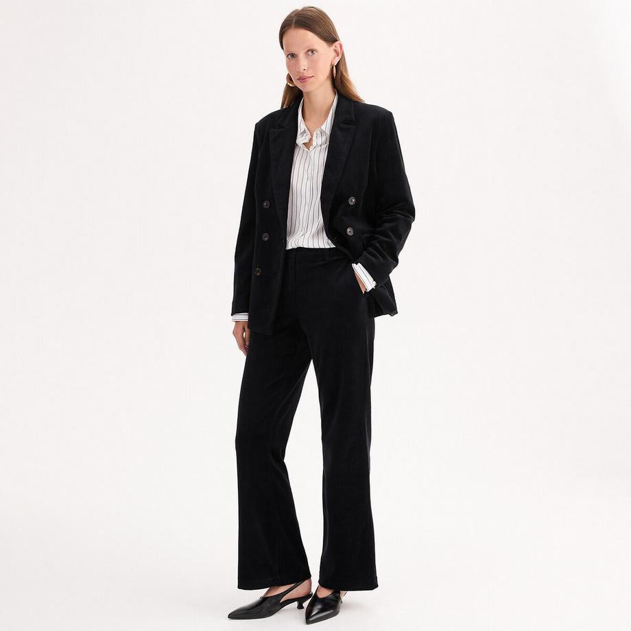 La Redoute Collections High-Waist-Hose Samt  