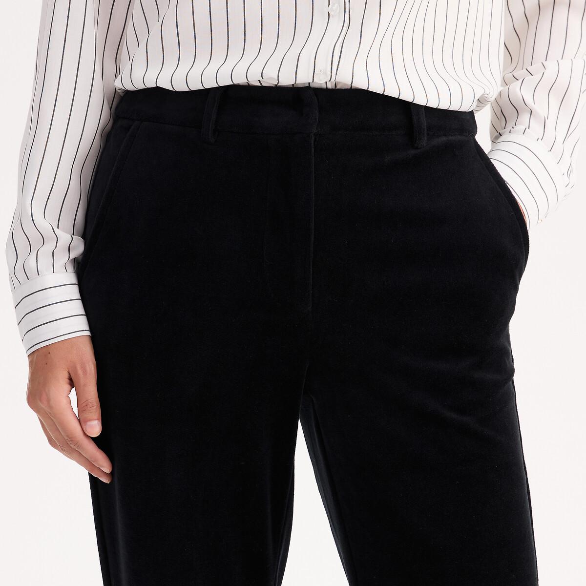 La Redoute Collections High-Waist-Hose Samt  