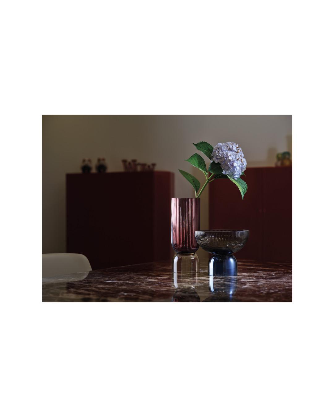Pozzi Milano Glasvase Lila-Bernstein  