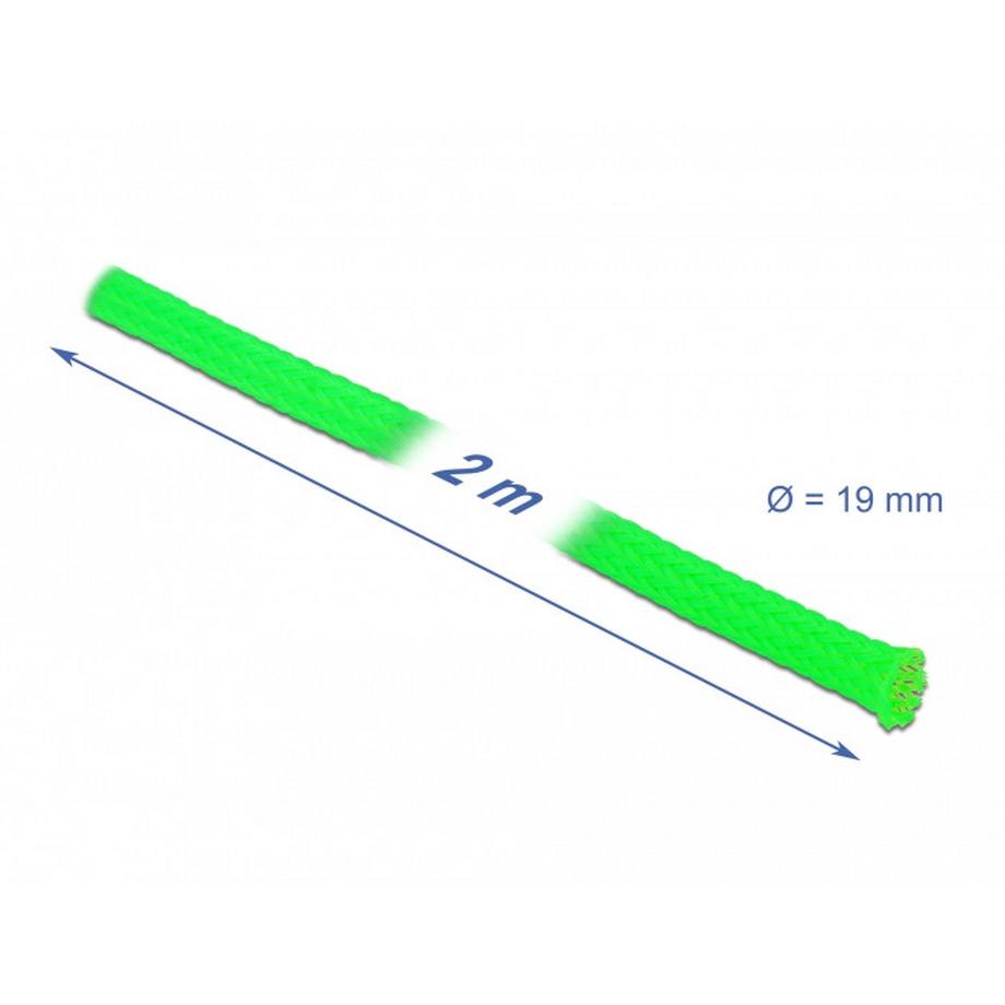 DeLock  Geflechtschlauch dehnbar 2 m x 19 mm 