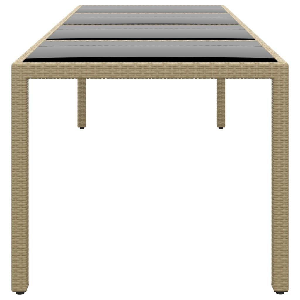 VidaXL Table de jardin rotin synthétique  