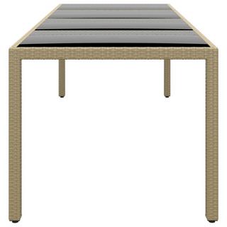 VidaXL Table de jardin rotin synthétique  