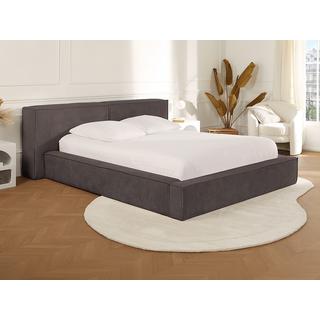 PASCAL MORABITO Lit coffre 180 x 200 cm - Velours côtelé - Taupe + Matelas - TIMANO de Pascal Morabito  
