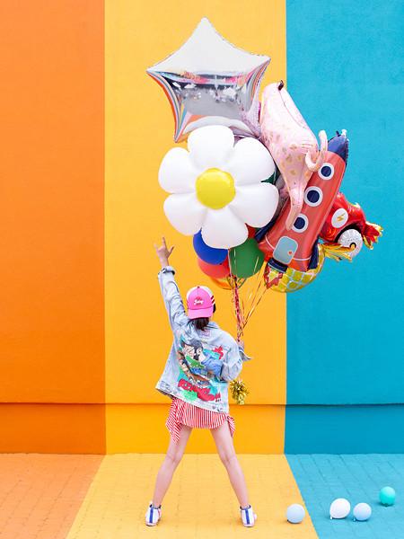 PartyDeco  Rakete Folienluftballon 