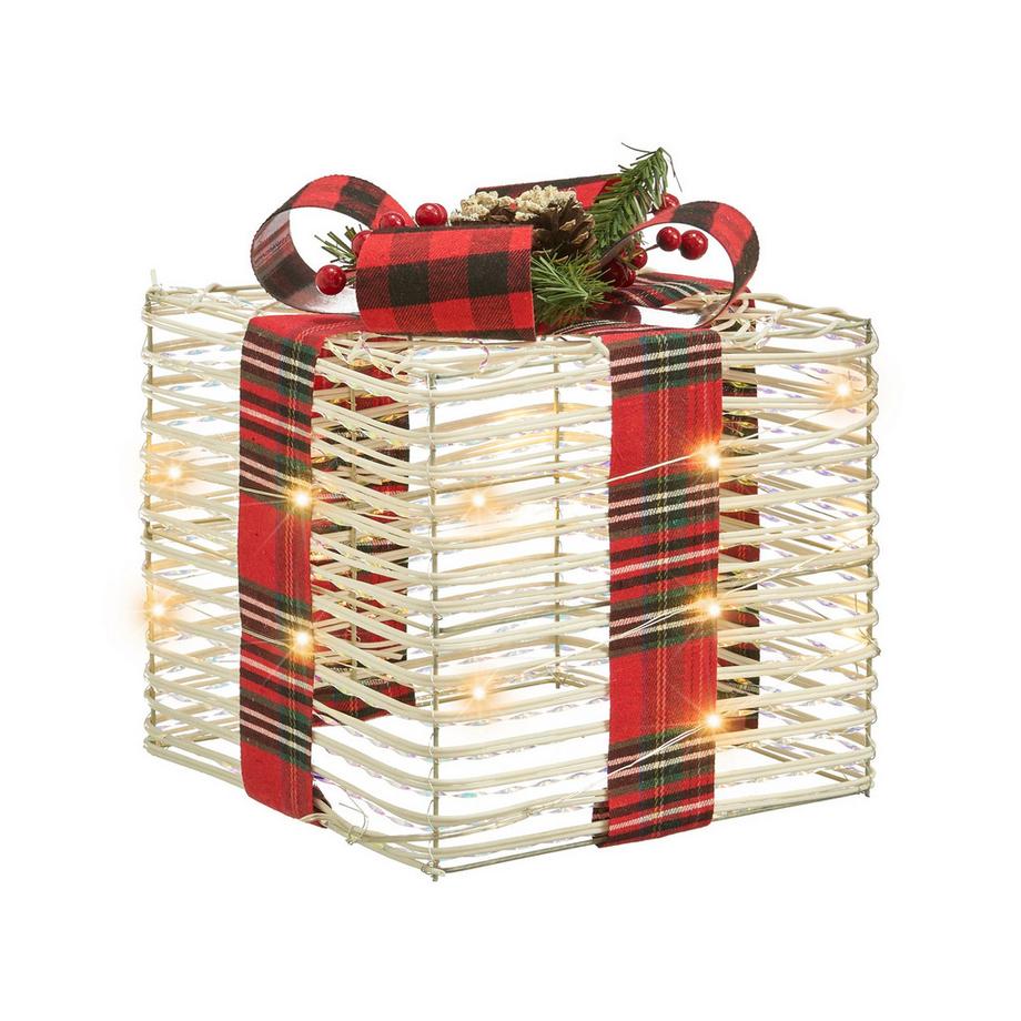 Beliani Lot de 3 décorations de Noël en Matière synthétique Traditionnel MANGEN  