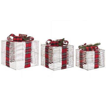 Weihnachtsdekoration 3er Set aus Kunststoff Klassisch MANGEN