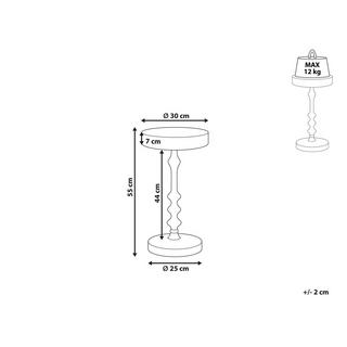 Beliani Beistelltisch aus Aluminium Modern ATAPO  