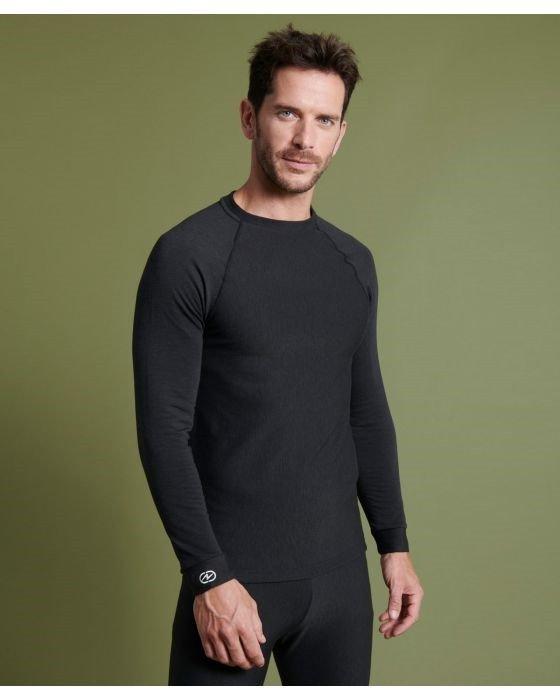 Image of Thermolactyl-t-shirt Comfort Mit Rundhalsausschnitt, . Herren Schwarz L