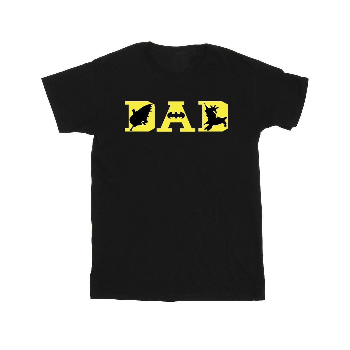 Image of Batman Dad With Bat Icons Tshirt Herren Schwarz 3XL
