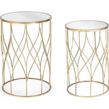 Table d&#039;appoint Elenor ronde J15 (lot de 2)