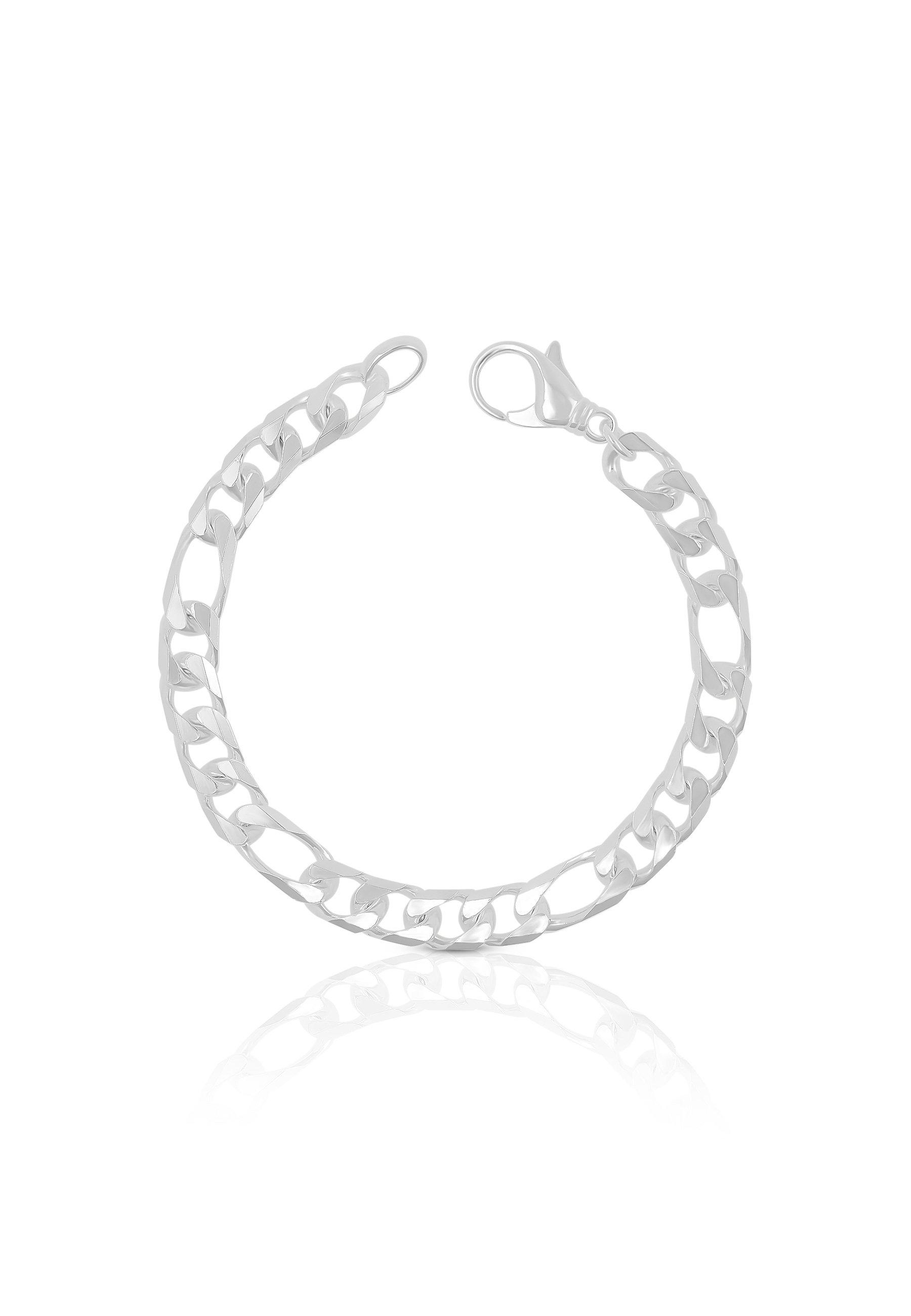Image of Bracelet Figaro Silber 925, 8.3mm, 21cm Damen Silber 21cm