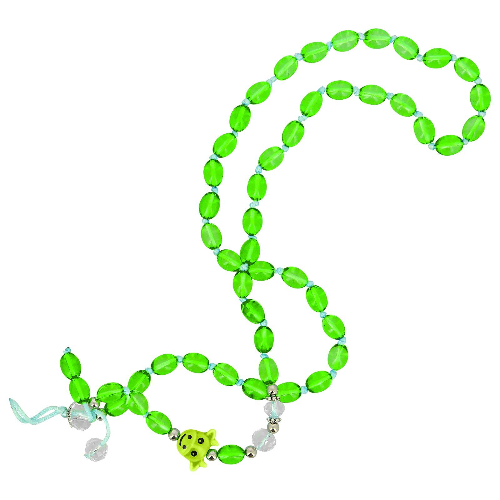 Image of Perlen Schmuck Handykette 80cm Grün