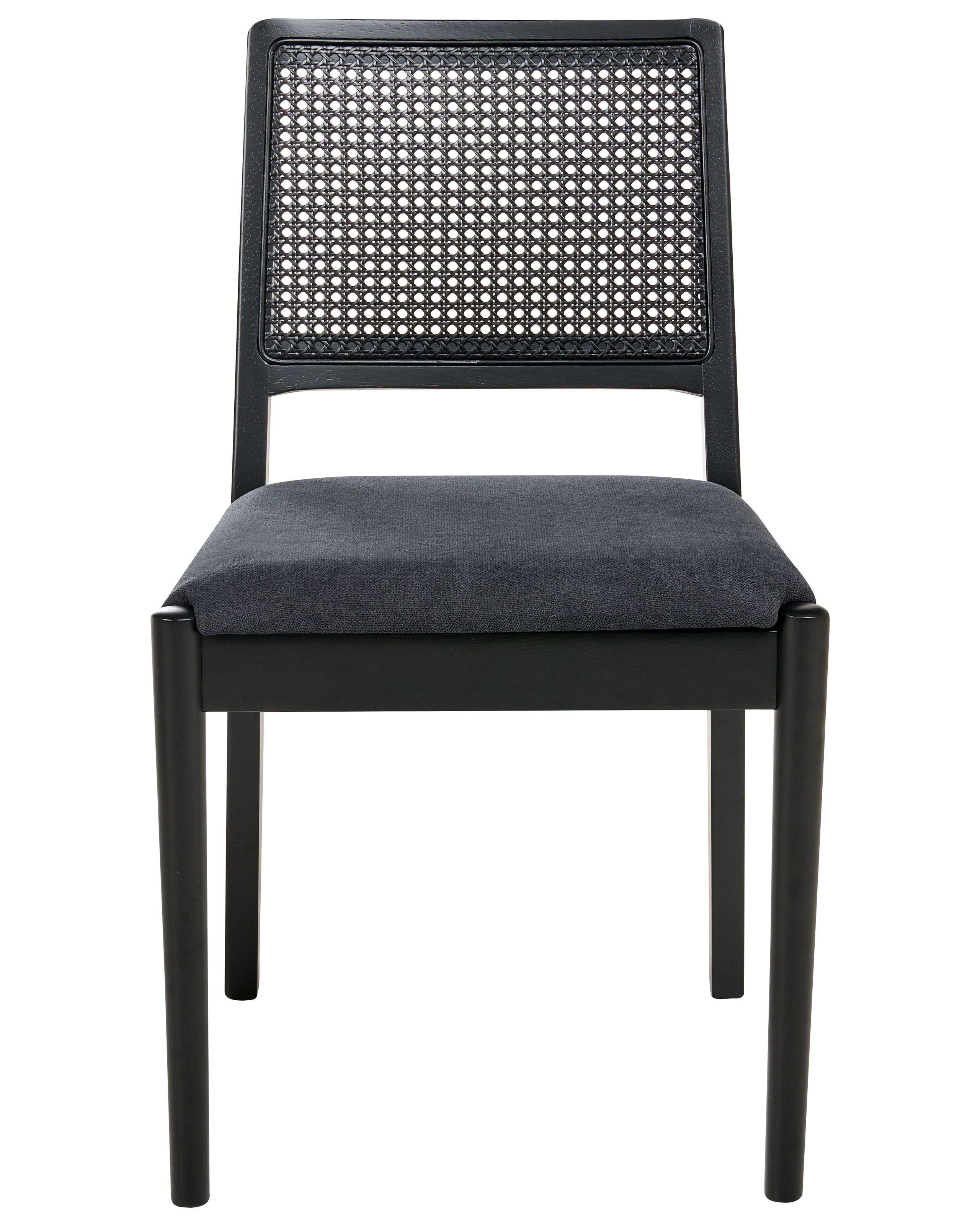 Beliani Lot de 2 chaises de salle à manger en Bois d'hévéa Rétro TAMARAC  