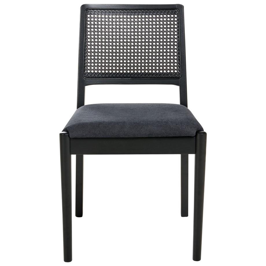 Beliani Esszimmerstuhl 2er Set aus Gummibaumholz Retro TAMARAC  