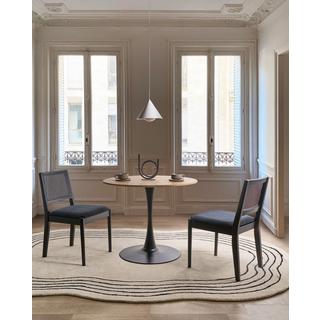 Beliani Lot de 2 chaises de salle à manger en Bois d'hévéa Rétro TAMARAC  