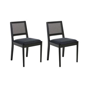 Lot de 2 chaises de salle à manger en Bois d'hévéa Rétro TAMARAC