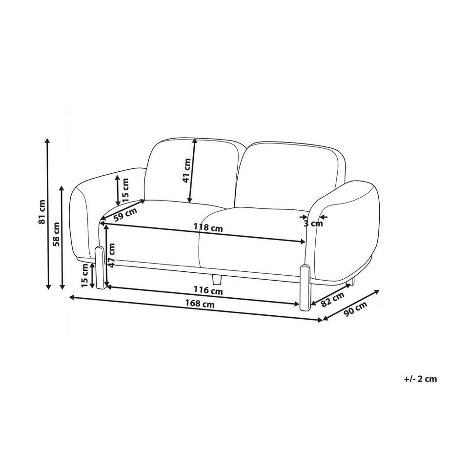Beliani 2 Sitzer Sofa aus Bouclé Modern ODNES  