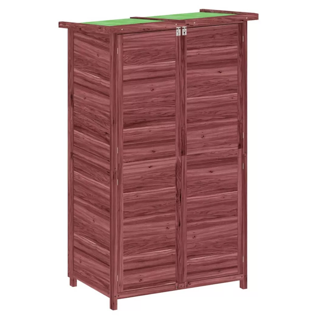 vidaXL Abri à outils de jardin moka 83x57x140 cm bois massif pin
