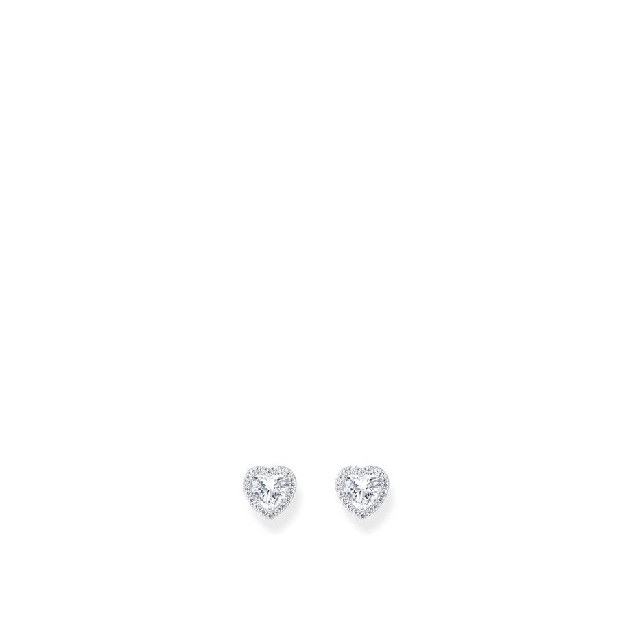Thomas Sabo  Ohrstecker Herzform Weiß Zirkonia 