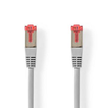 Câble réseau CAT6 | RJ45 mâle | RJ45 mâle | SF/UTP | 15.0 m | Rond | PVC | Gris | Etiquette