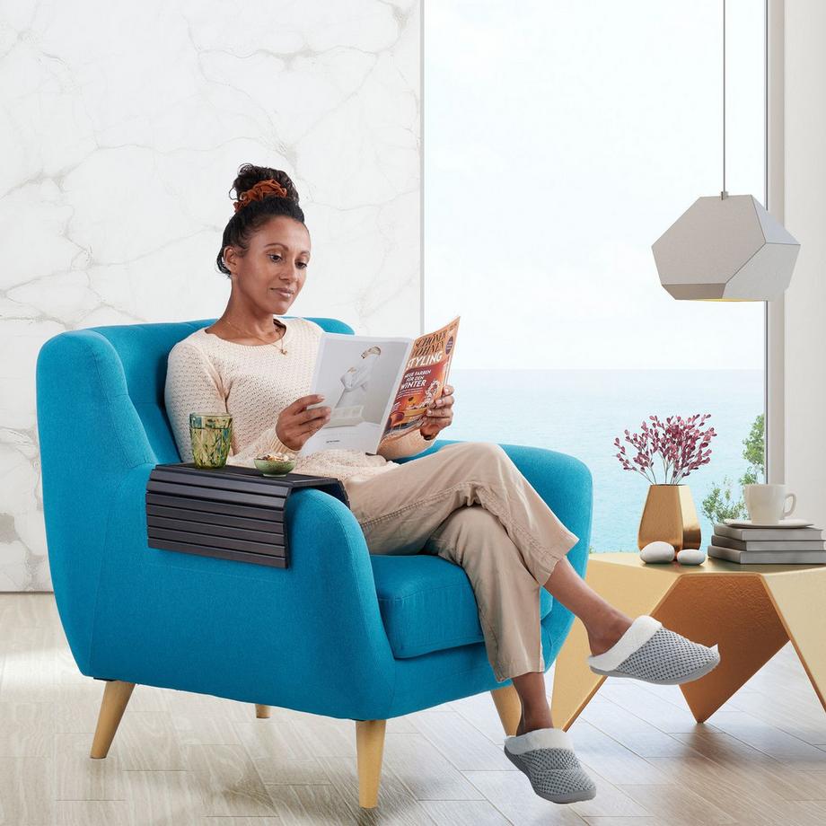 B2X Plateau de canapé en bambou marron foncé  