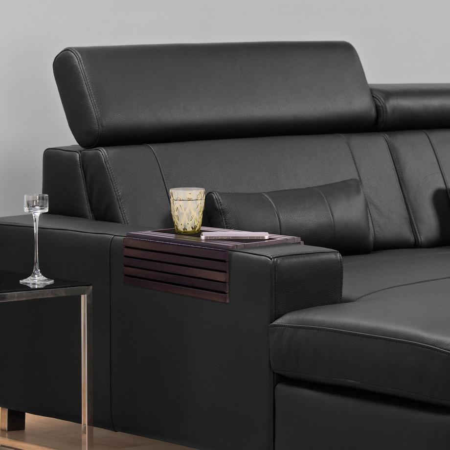 B2X Plateau de canapé en bambou marron foncé  