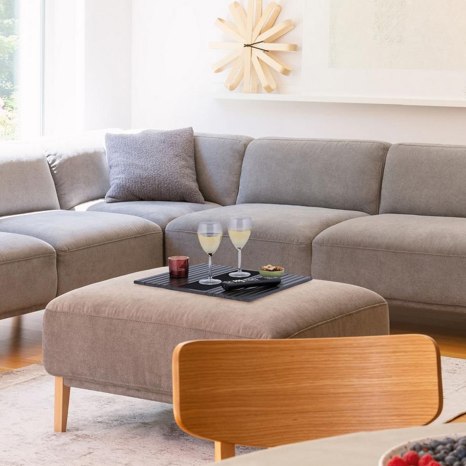 B2X Plateau de canapé en bambou marron foncé  