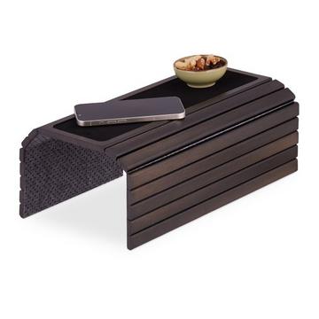 Plateau de canapé en bambou marron foncé