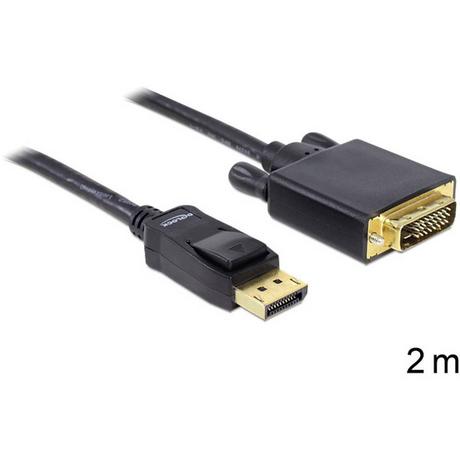 DeLock  Câble DisplayPort 1.1 mâle - DVI 24+1 mâle passif 2 m 