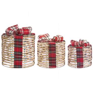 Beliani Lot de 3 décorations de Noël en Matière synthétique Traditionnel VEJLEN  